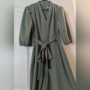 Nanette Lepore Long Sleeve Olive Dress